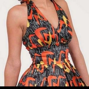 Tatyana "Atomic" halter dress